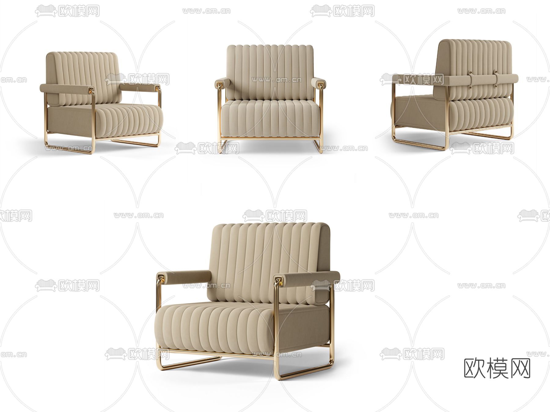 Alvamusa 单人沙发3d模型下载