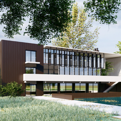 现代别墅外观su模型