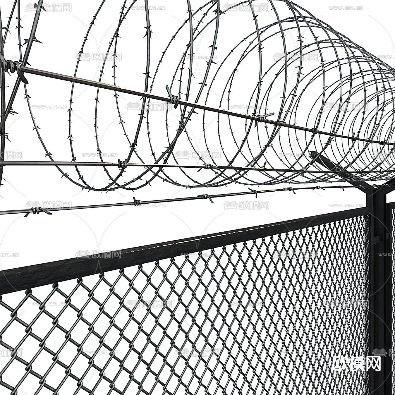 铁丝防盗网 栅栏围栏3d模型下载（渲染图2）