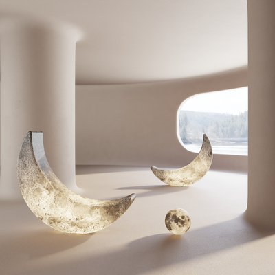  现代月亮灯su模型 