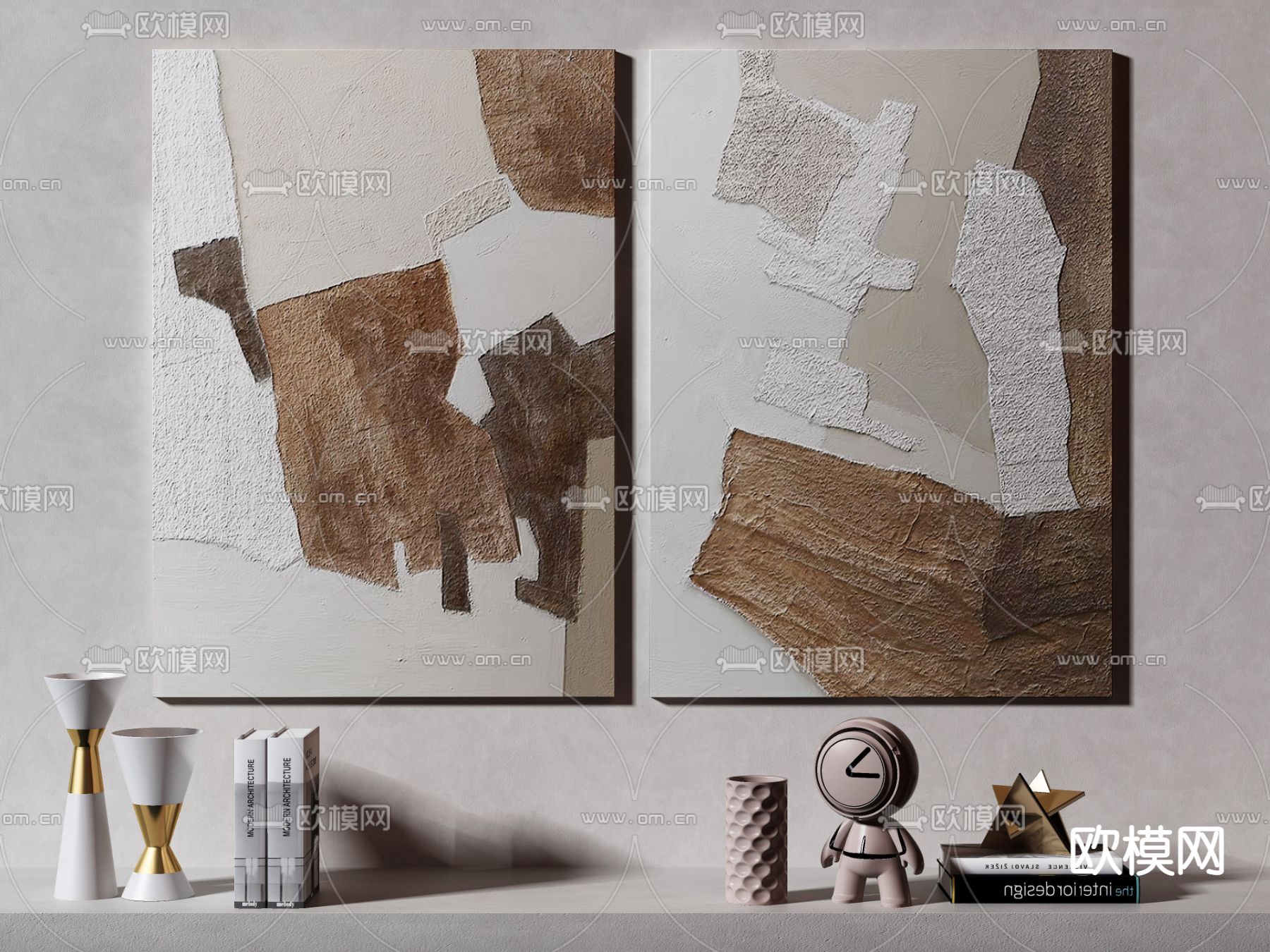 侘寂肌理装饰画 挂画 艺术画3d模型下载_ID12150890_3dmax免费模型-欧模网