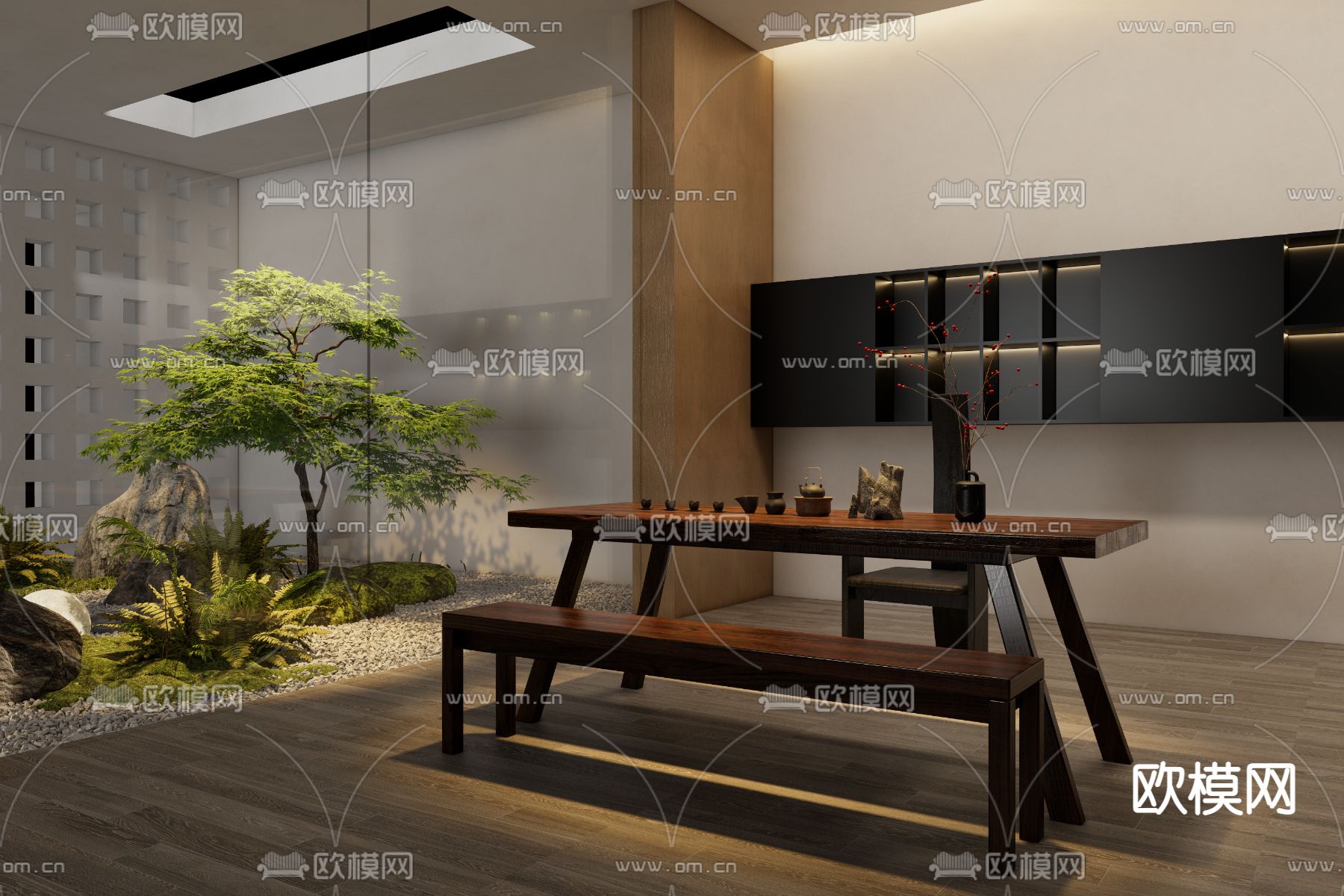 侘寂茶室su模型下载_ID12153878_sketchup模型下载-欧模网