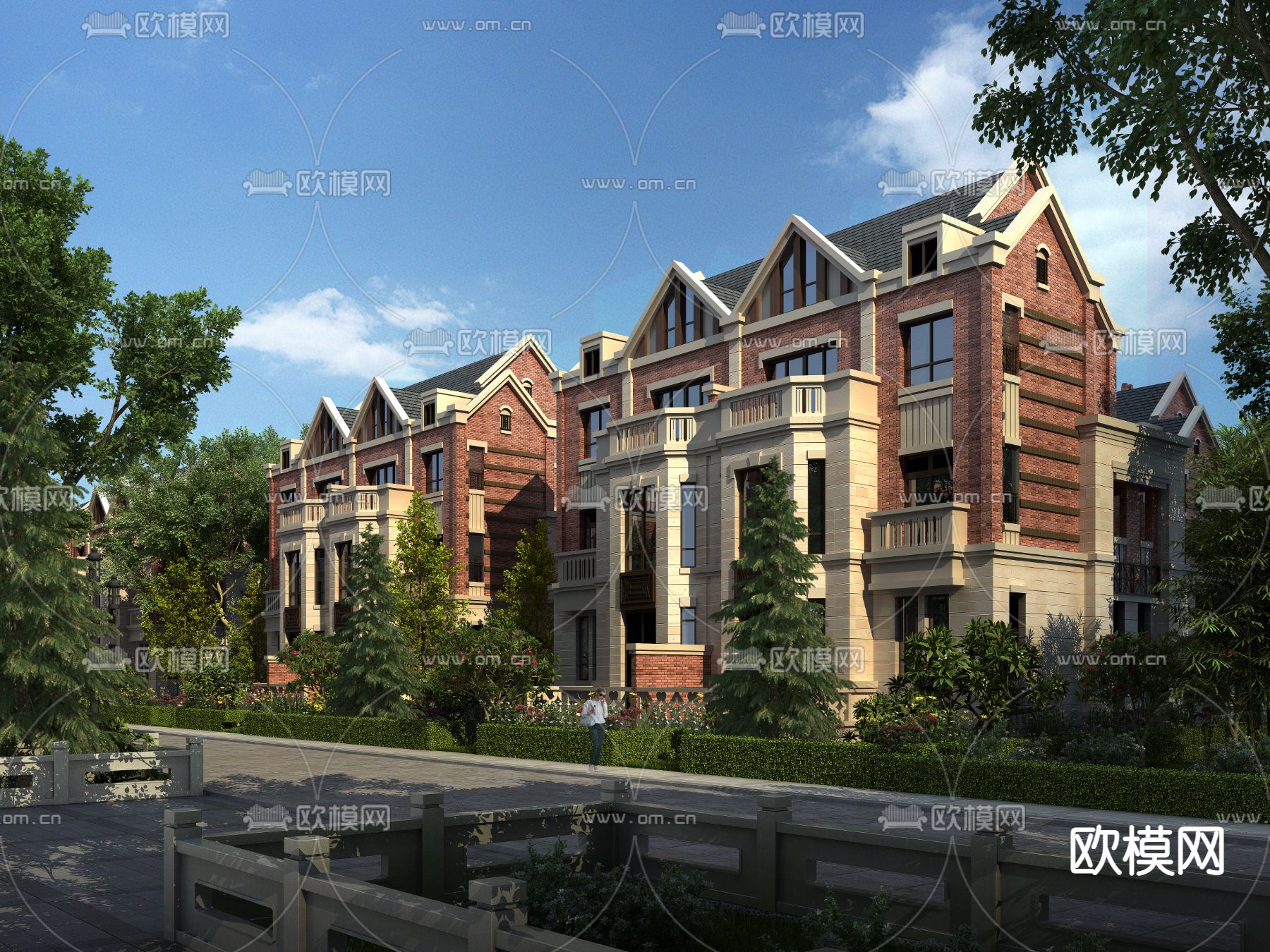 现代别墅建筑外观psd下载