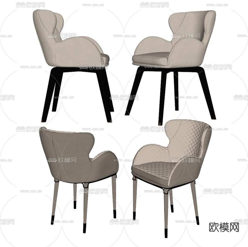 现代餐椅 单椅su模型下载（渲染图2）