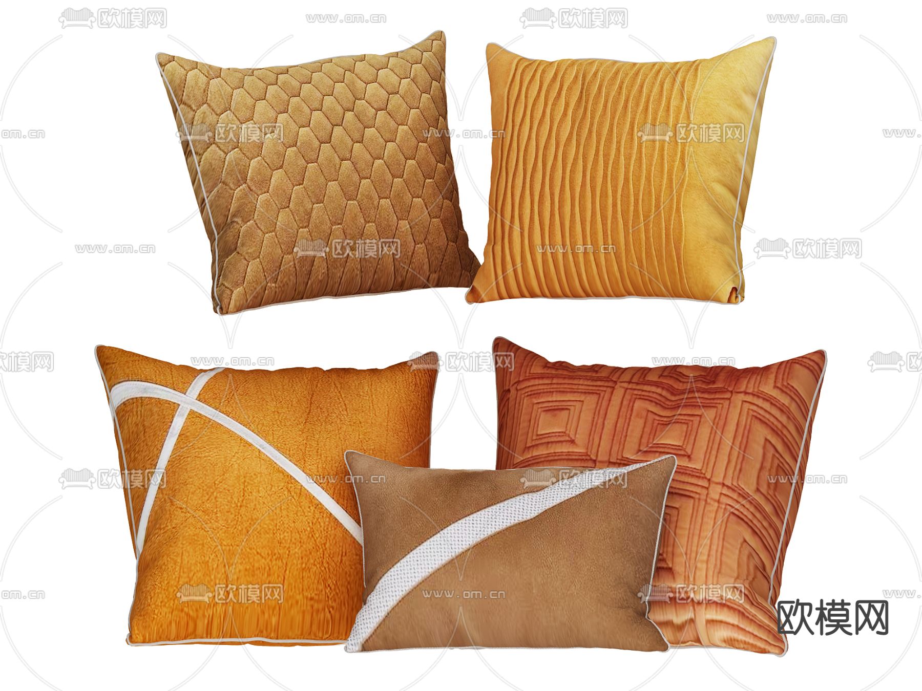 现代抱枕 靠枕3d模型下载