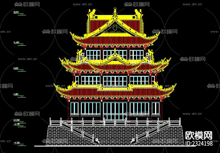 万佛殿设计cad施工图下载