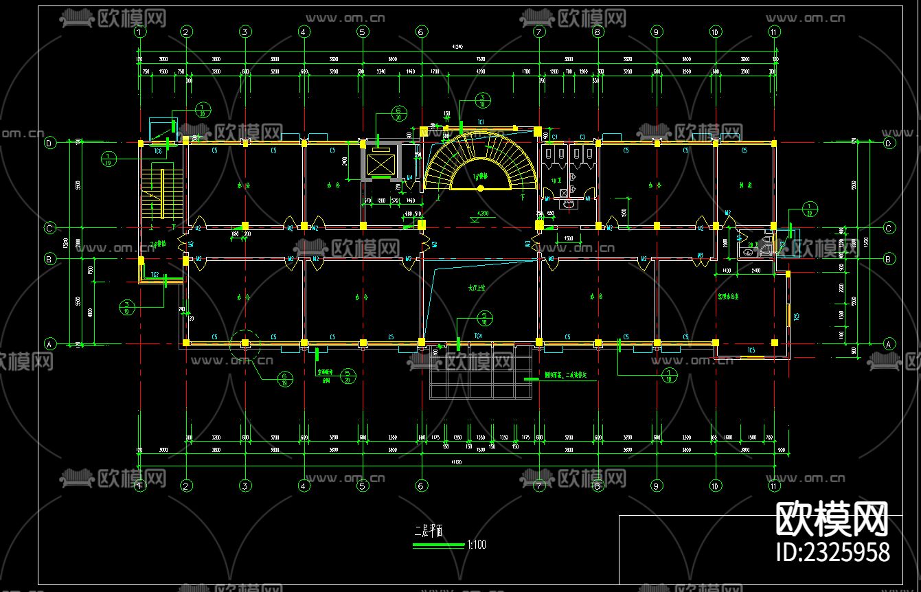 办公楼CAD节点大样下载（渲染图4）