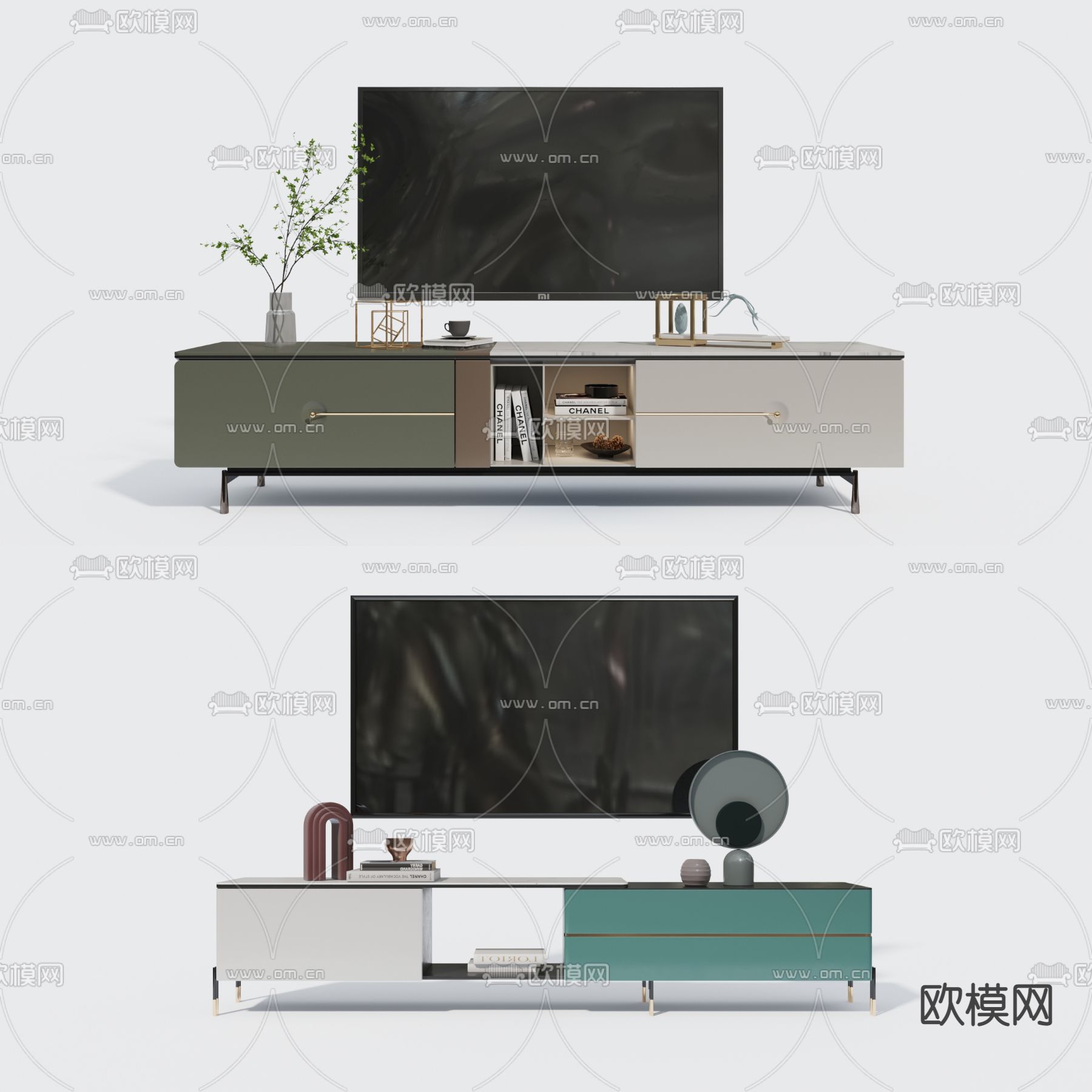 现代电视柜3d模型