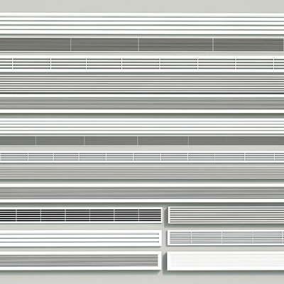  现代空调出风口su模型 