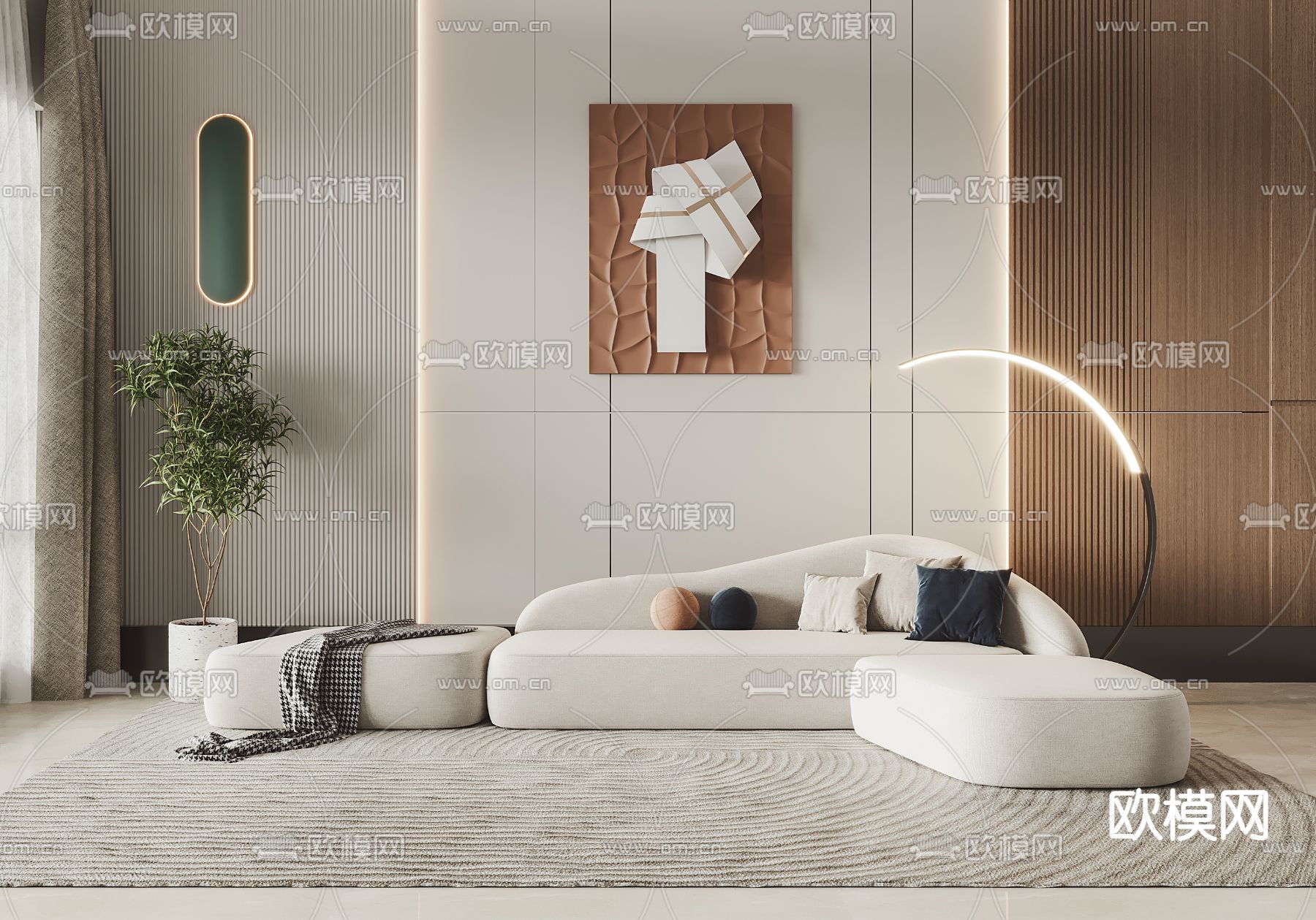 Poliform 转角沙发3d模型下载