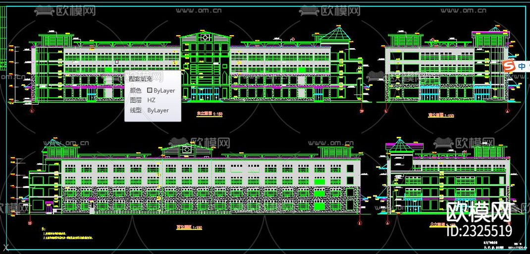 大型商场全套CAD施工图-免费3dmax模型库-欧模网