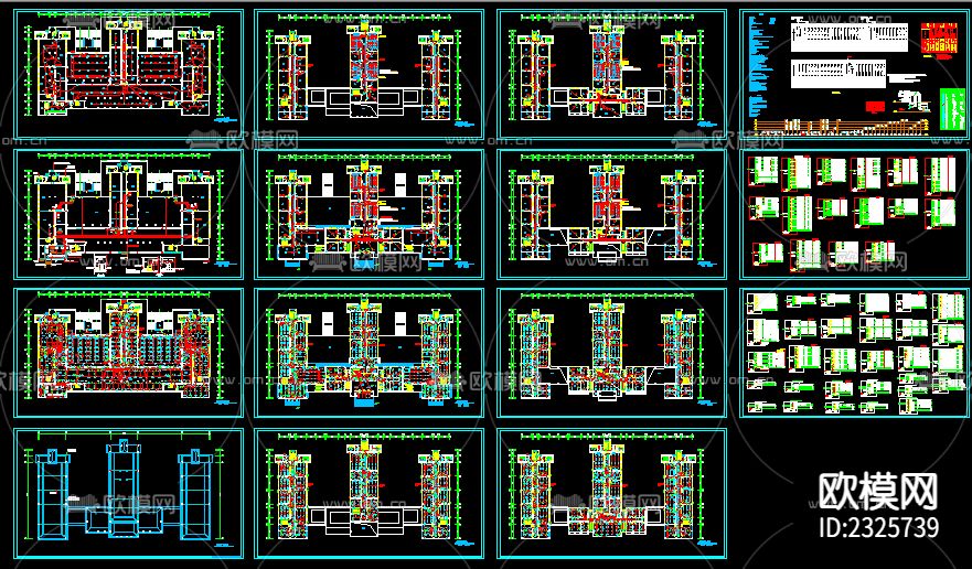 学校教学楼全套电气CAD施工图下载（渲染图1）
