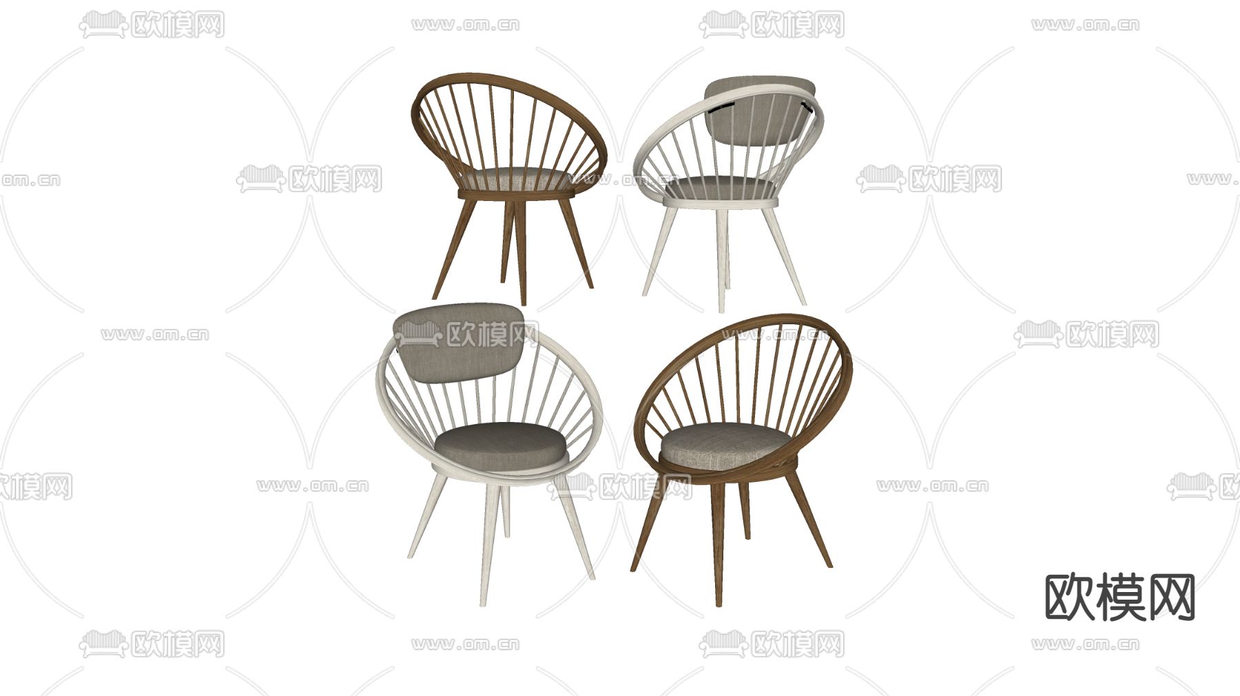 现代休闲椅子su模型