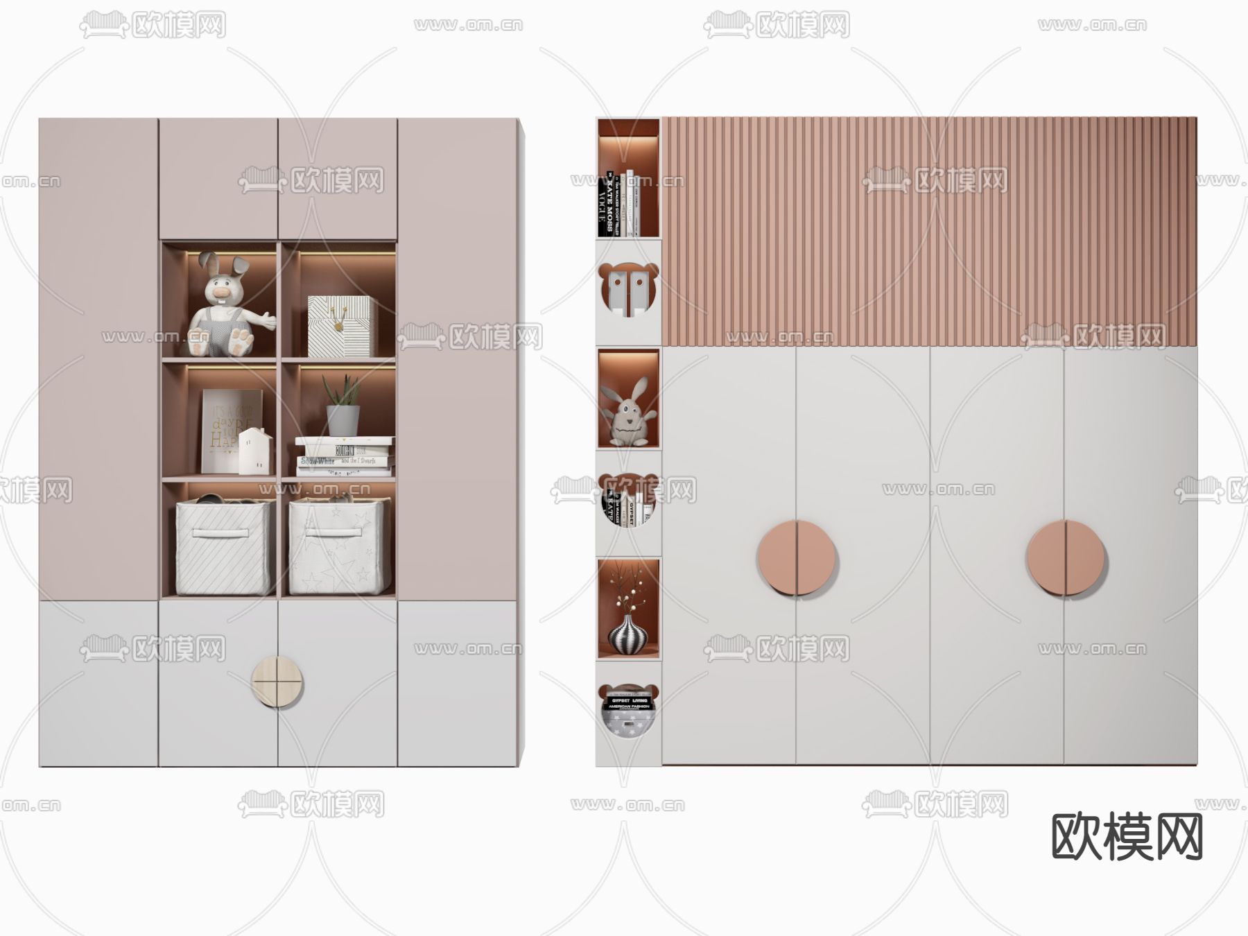 现代儿童衣柜 衣橱3d模型下载