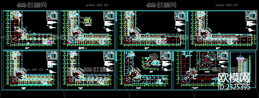 四星级酒店CAD施工图下载（渲染图1）