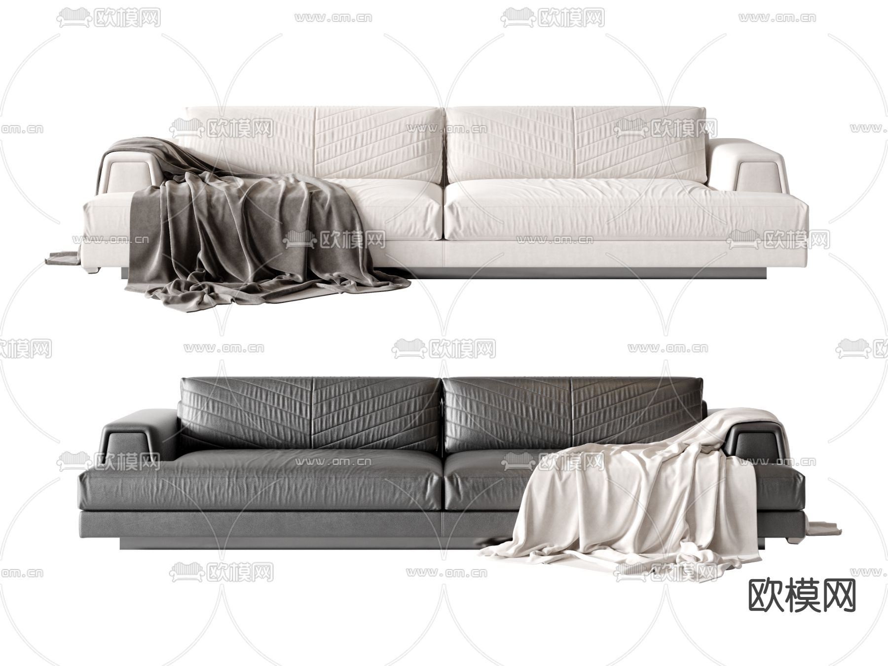 双人软体沙发3d模型下载