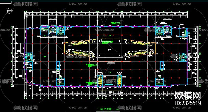 大型商场全套CAD施工图-免费3dmax模型库-欧模网