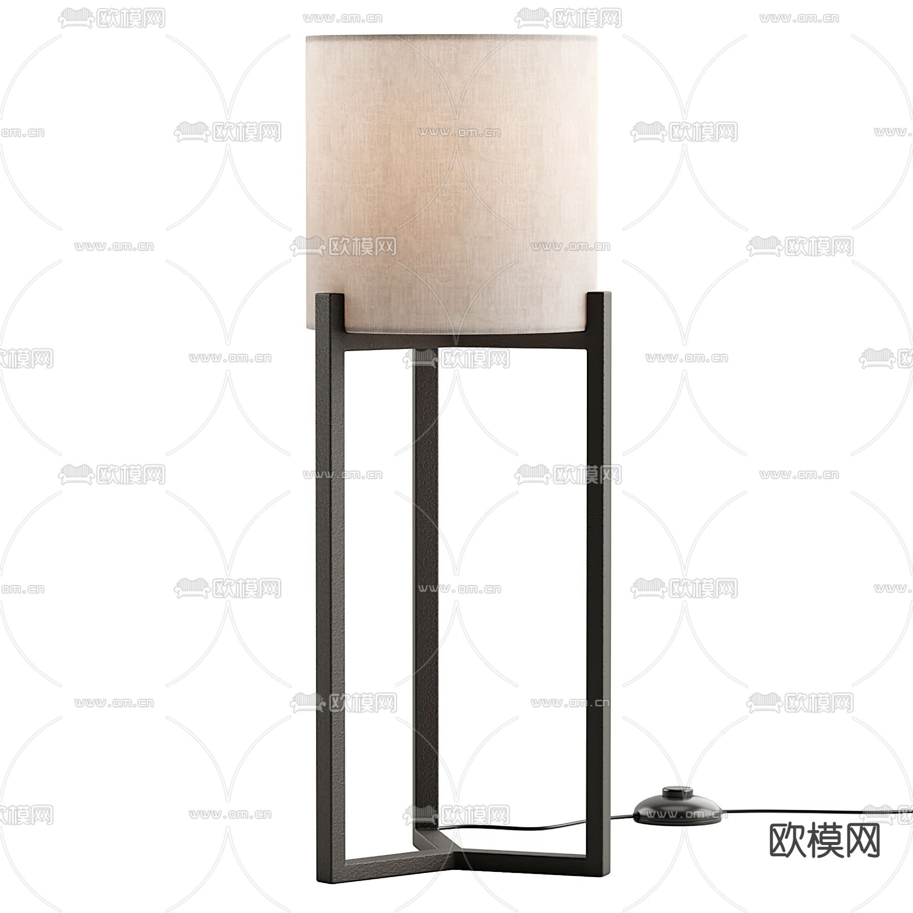 Areti 侘寂风落地灯3d模型下载（渲染图2）