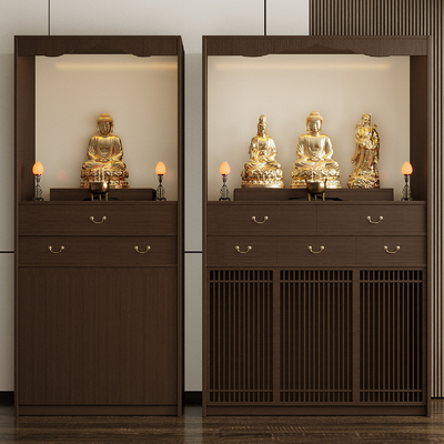  新中式佛龛 祭台su模型 