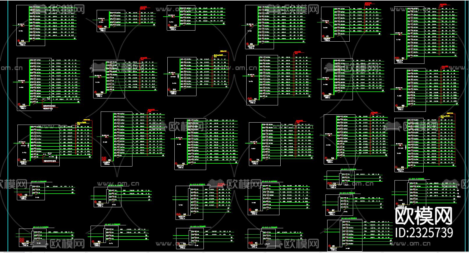 学校教学楼全套电气CAD施工图下载（渲染图2）