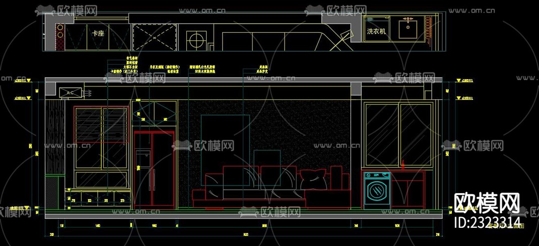 别墅cad施工图-免费3dmax模型库-欧模网