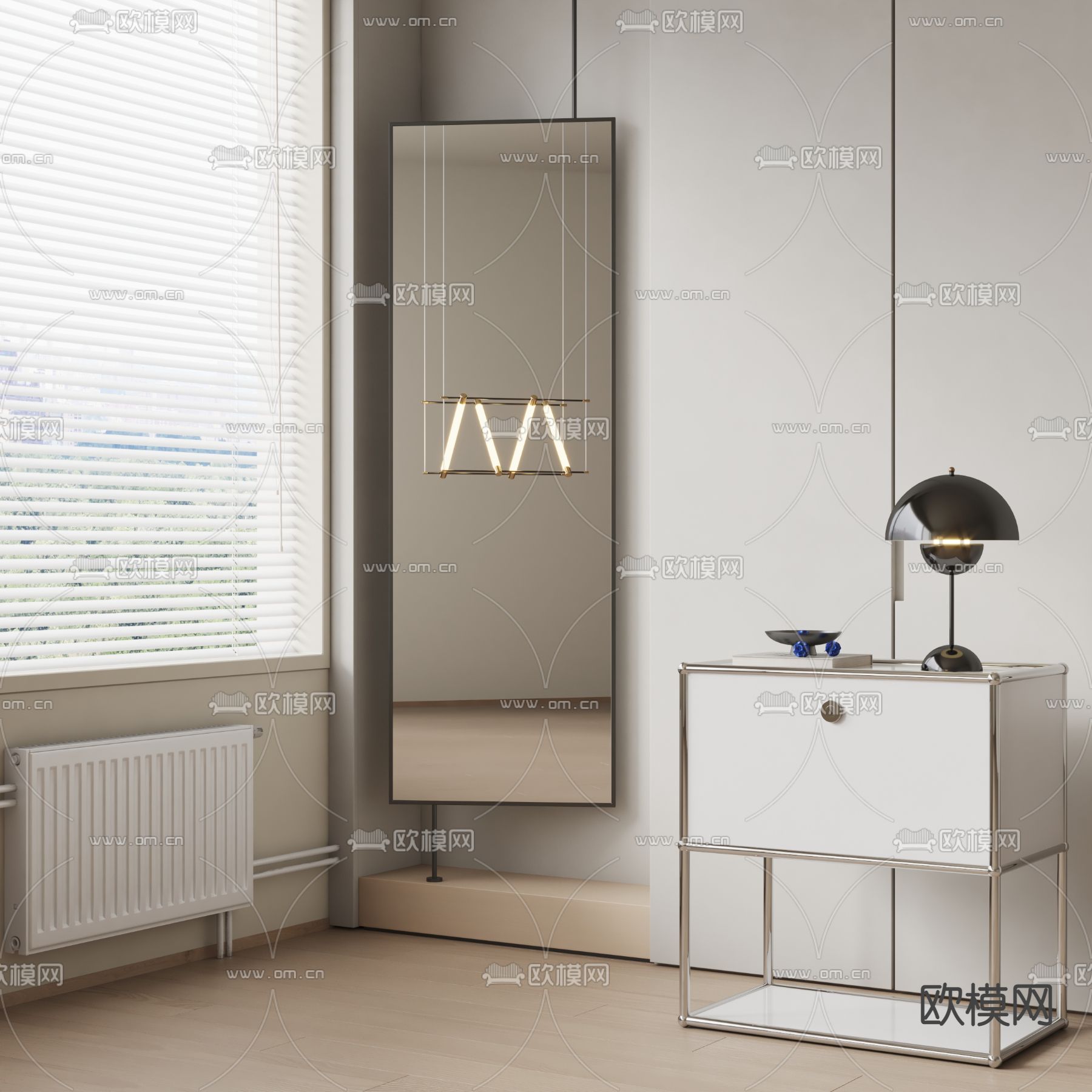 现代轻奢边几 角几3d模型下载