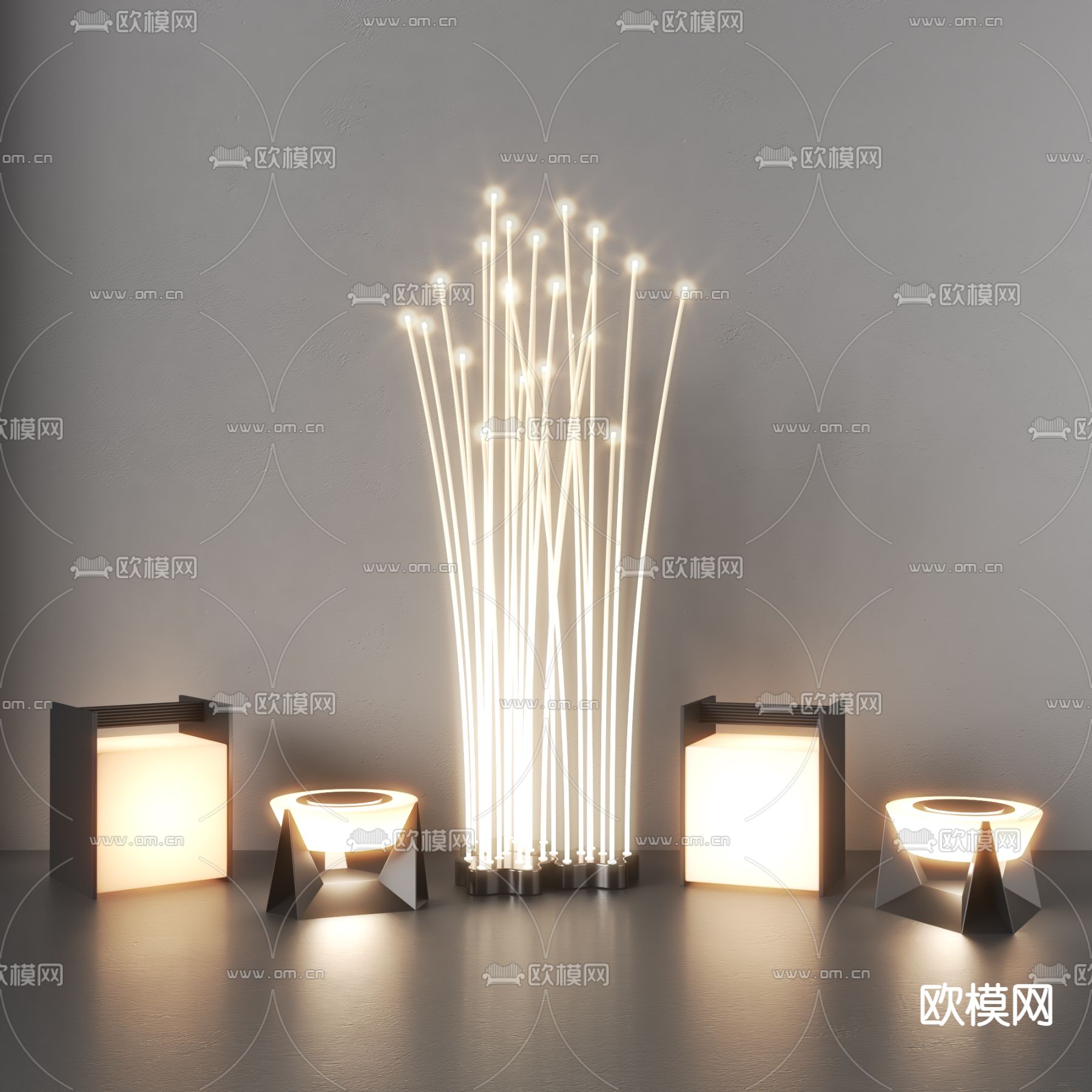 庭院灯 草坪灯 麦穗灯3d模型下载