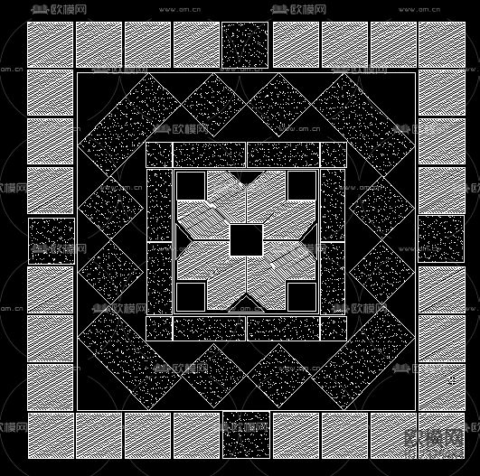 无缝石材花素材CAD施工图下载（渲染图4）