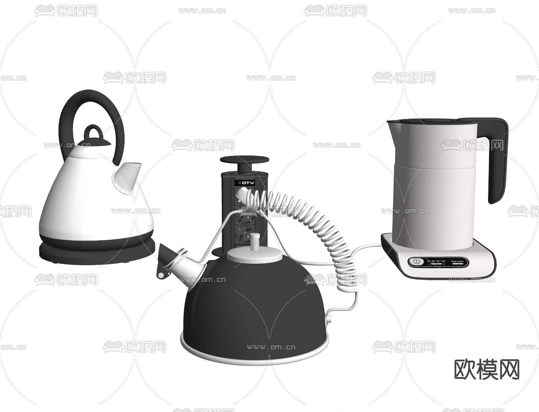 现代热水壶 电水壶 烧水壶su模型