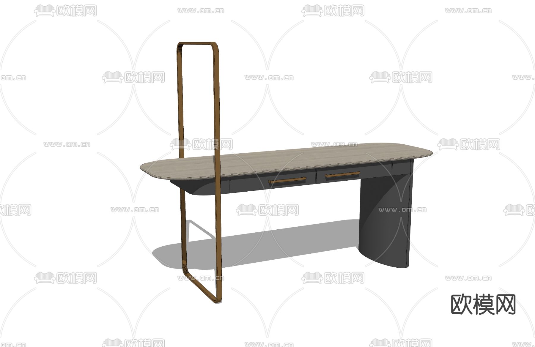 BaxterEllipse 梳妆台su模型下载（渲染图2）
