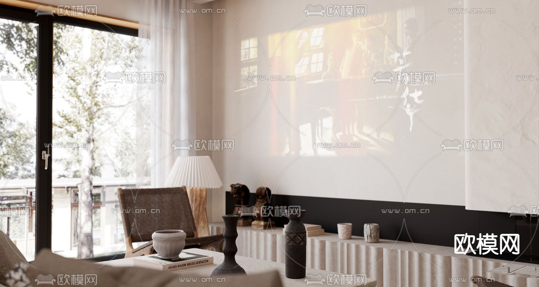 侘寂客餐厅3d模型下载（渲染图5）
