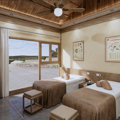  现代按摩馆su模型 