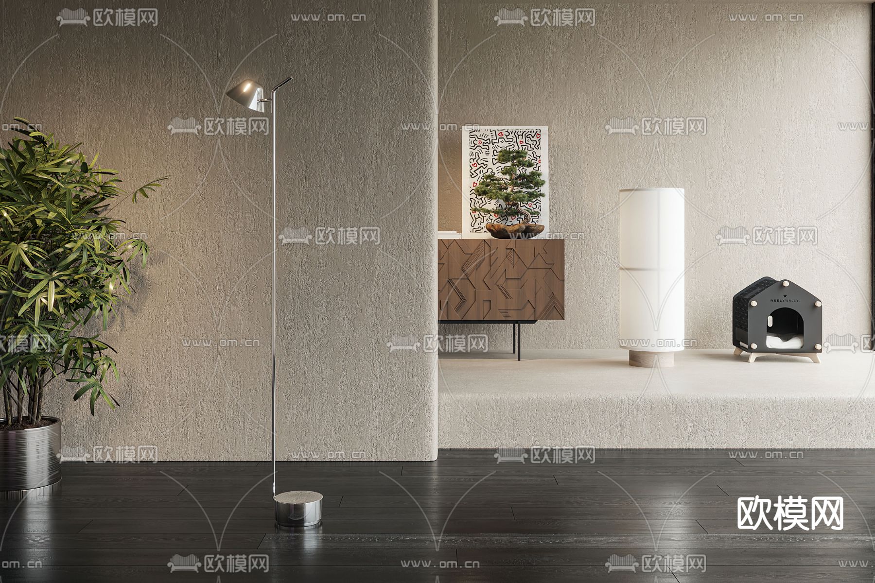 FLOS 落地灯3d模型下载