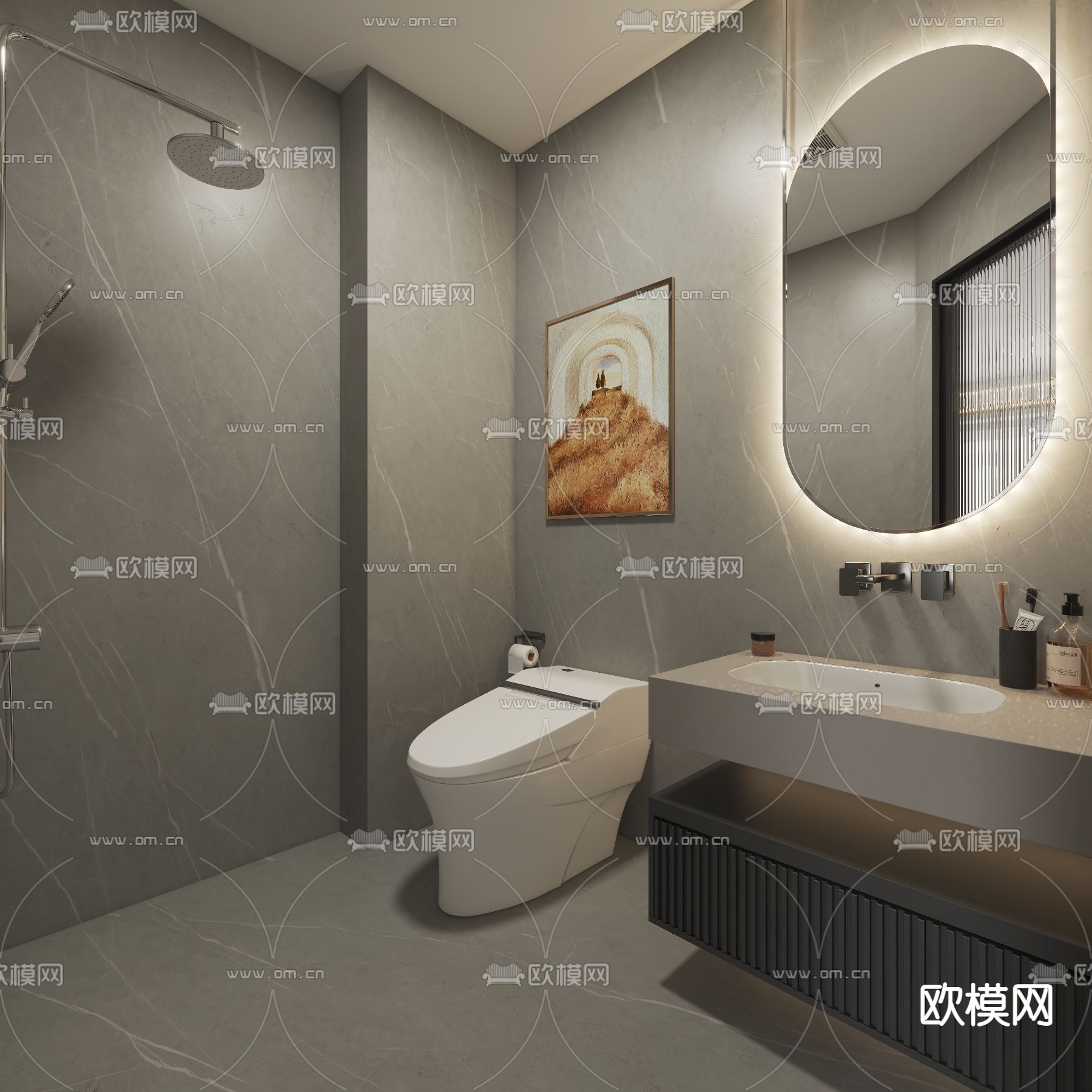 现代卧室 主卧 主人房3d模型