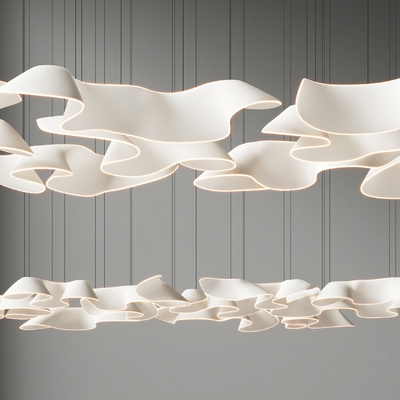  侘寂装饰吊灯su模型 