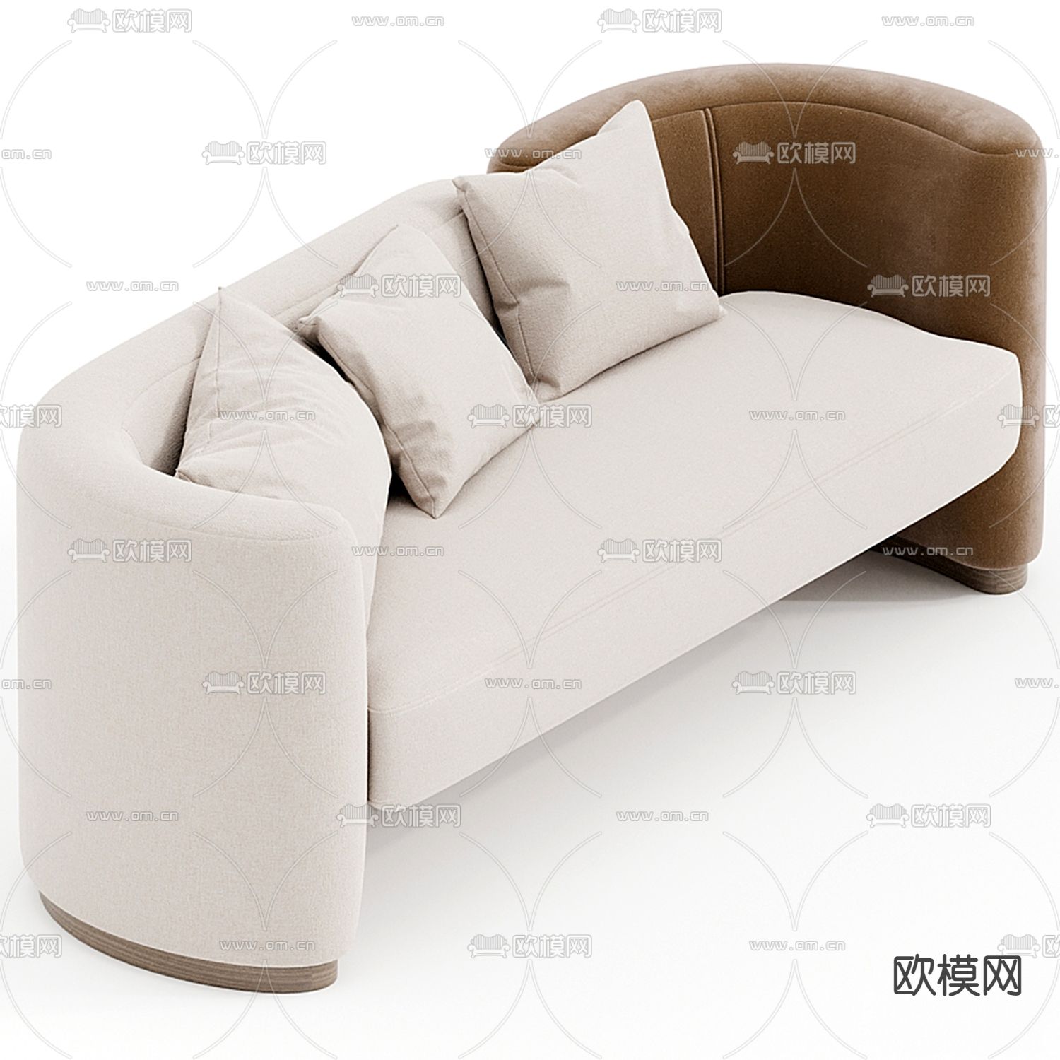 Poliform白色沙发3d模型下载（渲染图2）