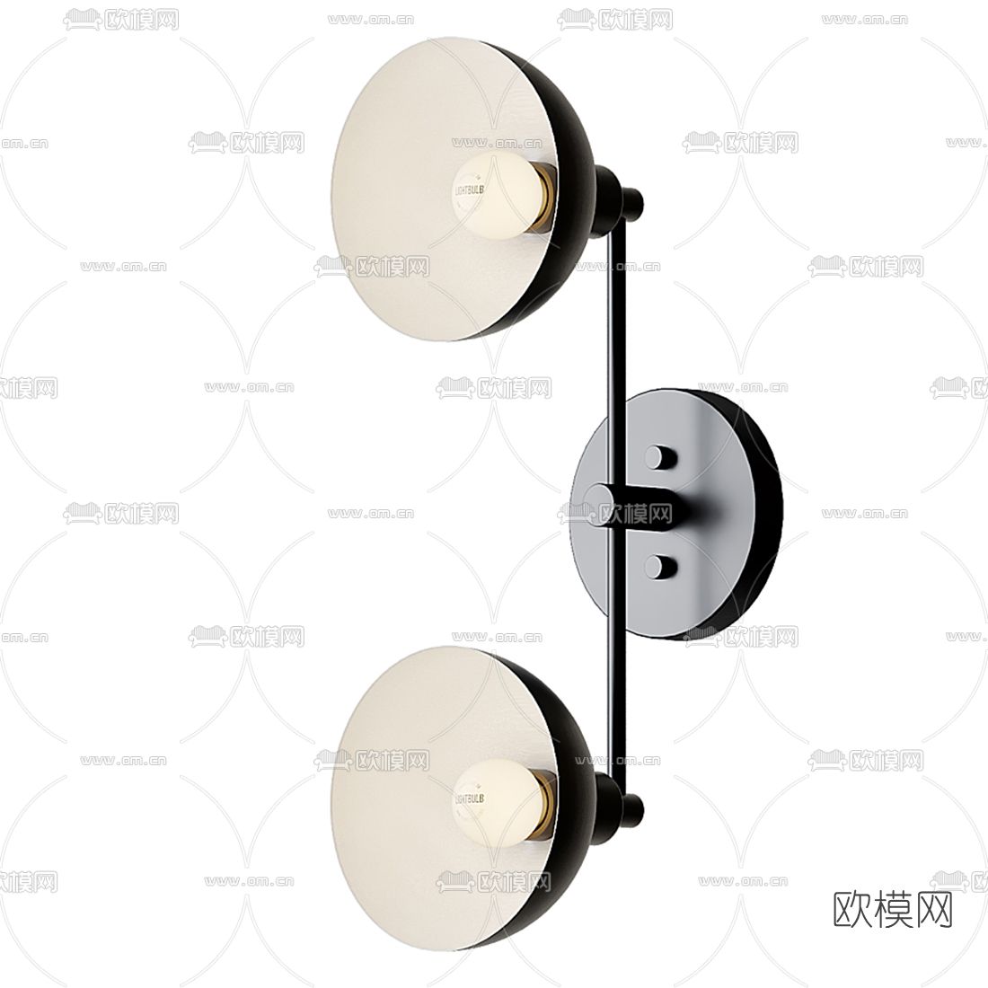 现代壁灯3d模型下载（渲染图3）