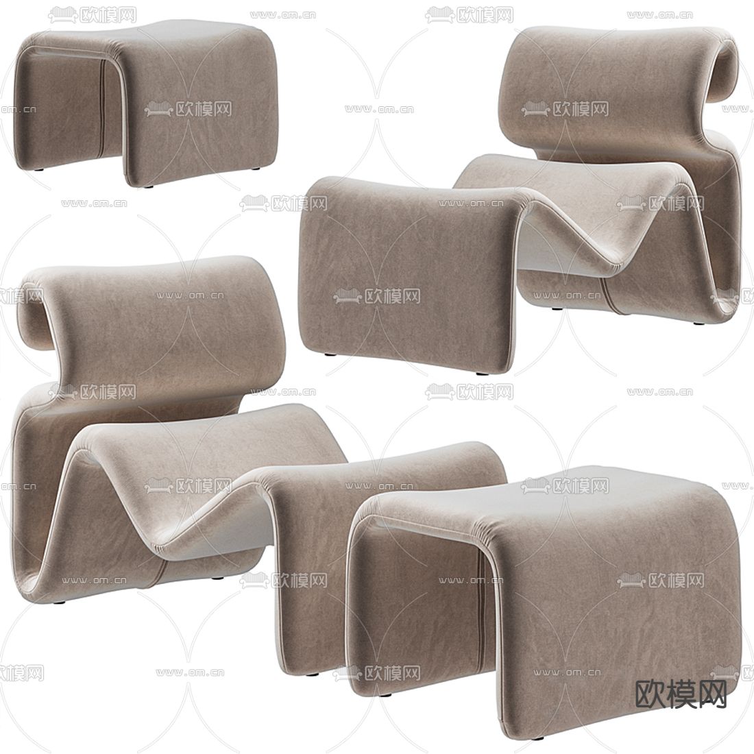 Lounge 躺椅 休闲椅3d模型