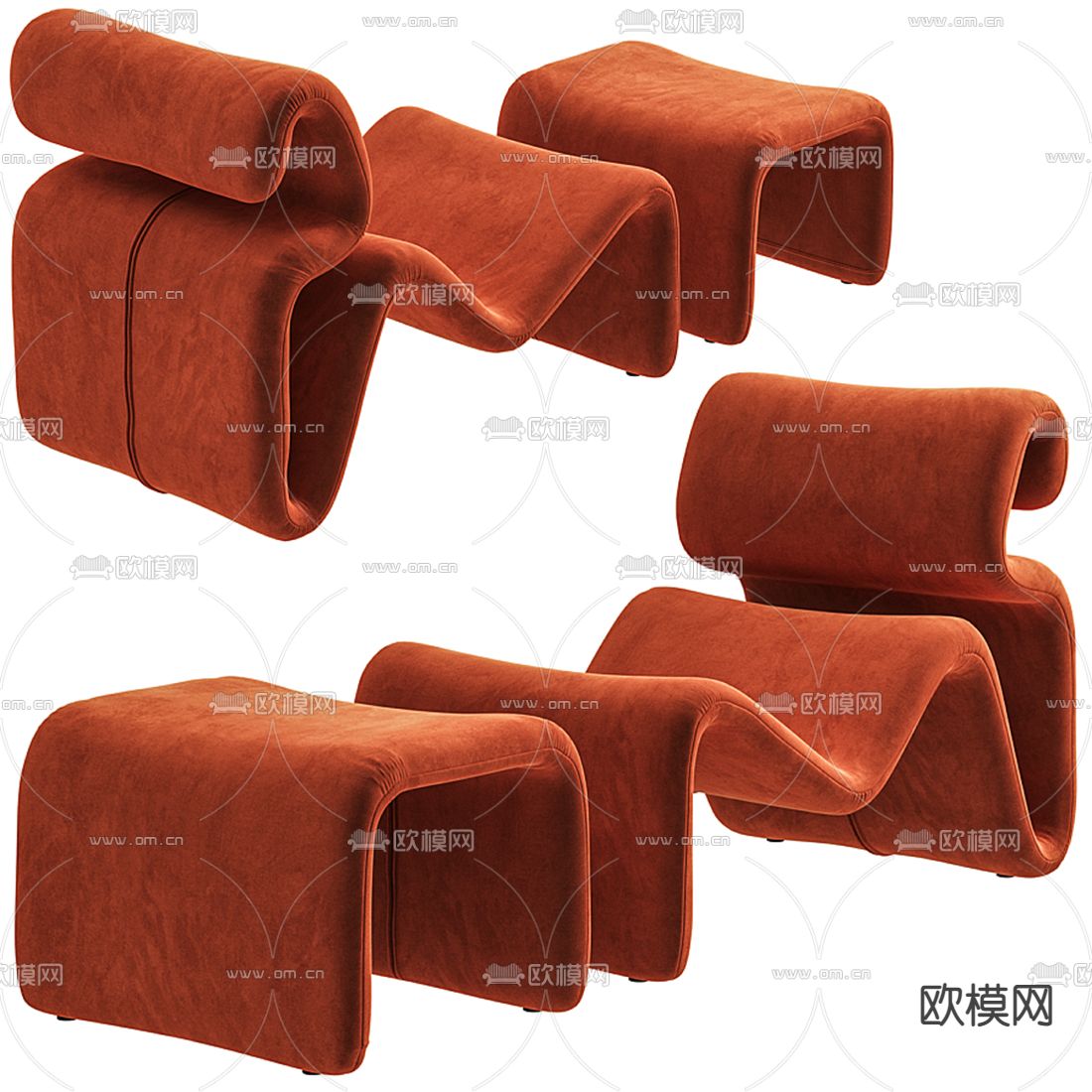 Lounge 躺椅 休闲椅3d模型