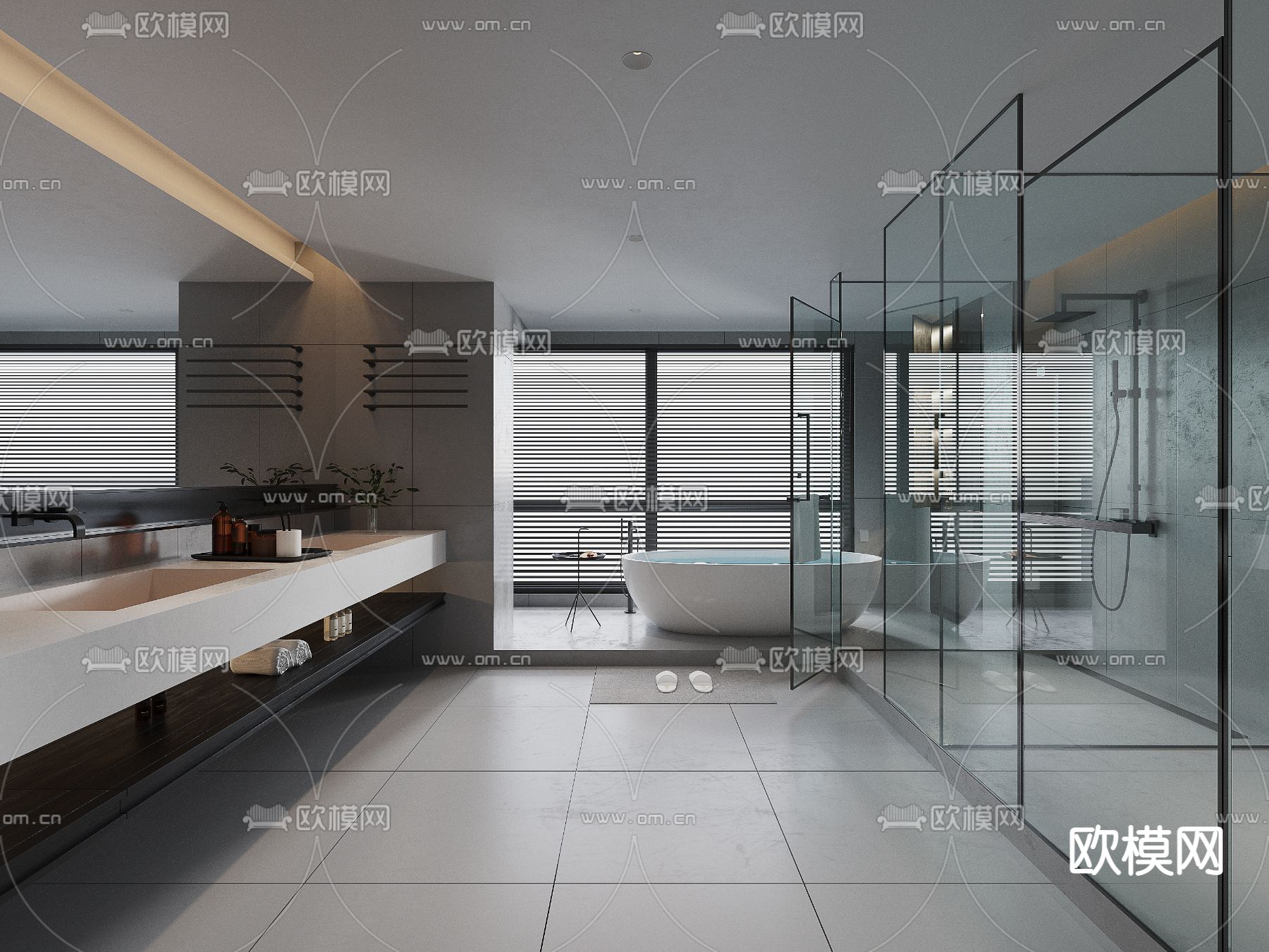 现代卫生间 卫浴3d模型