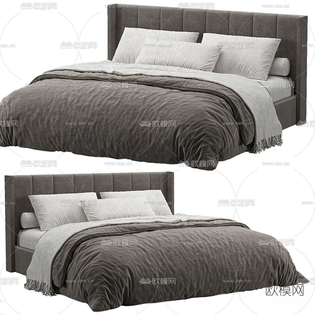 Poliform 双人床3d模型下载（渲染图1）