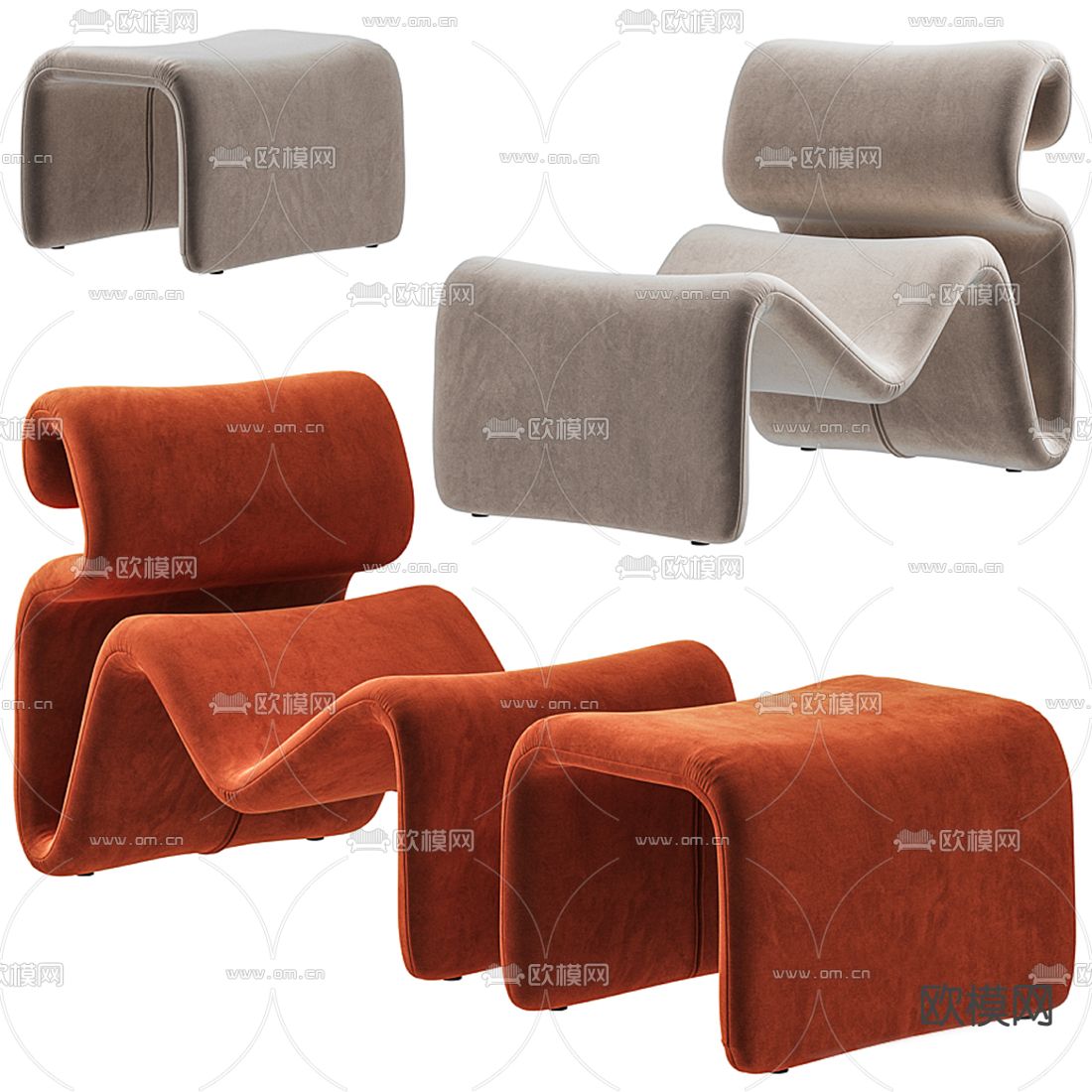 Lounge 躺椅 休闲椅3d模型