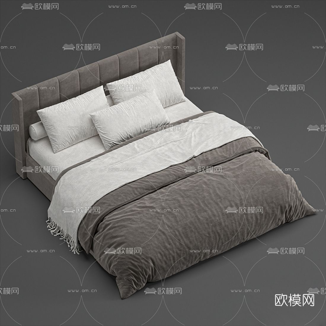 Poliform 双人床3d模型下载（渲染图3）