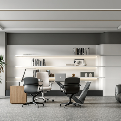 现代经理办公室su模型