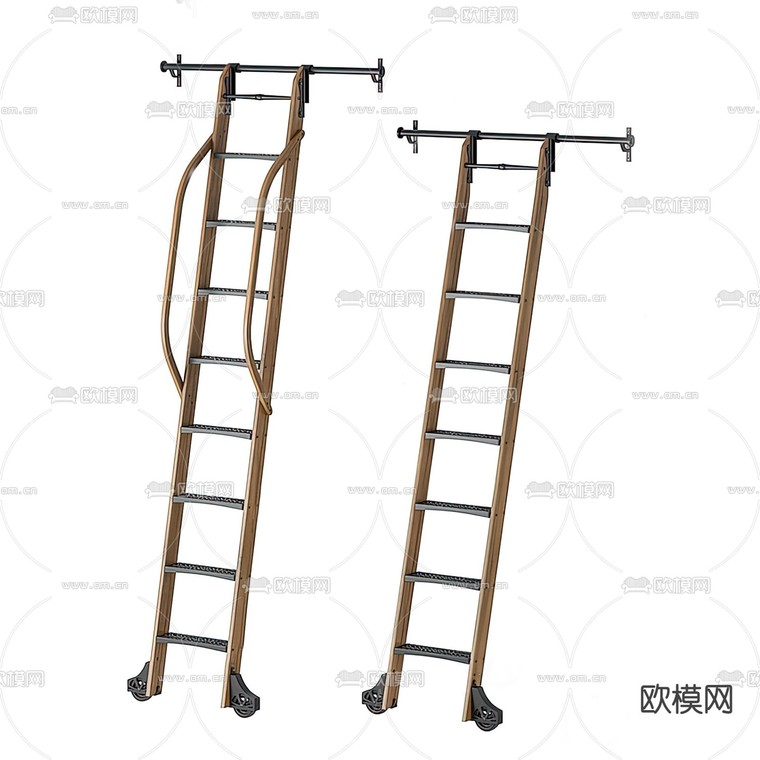 现代图书馆爬梯su模型下载_ID12159746_sketchup模型下载-欧模网