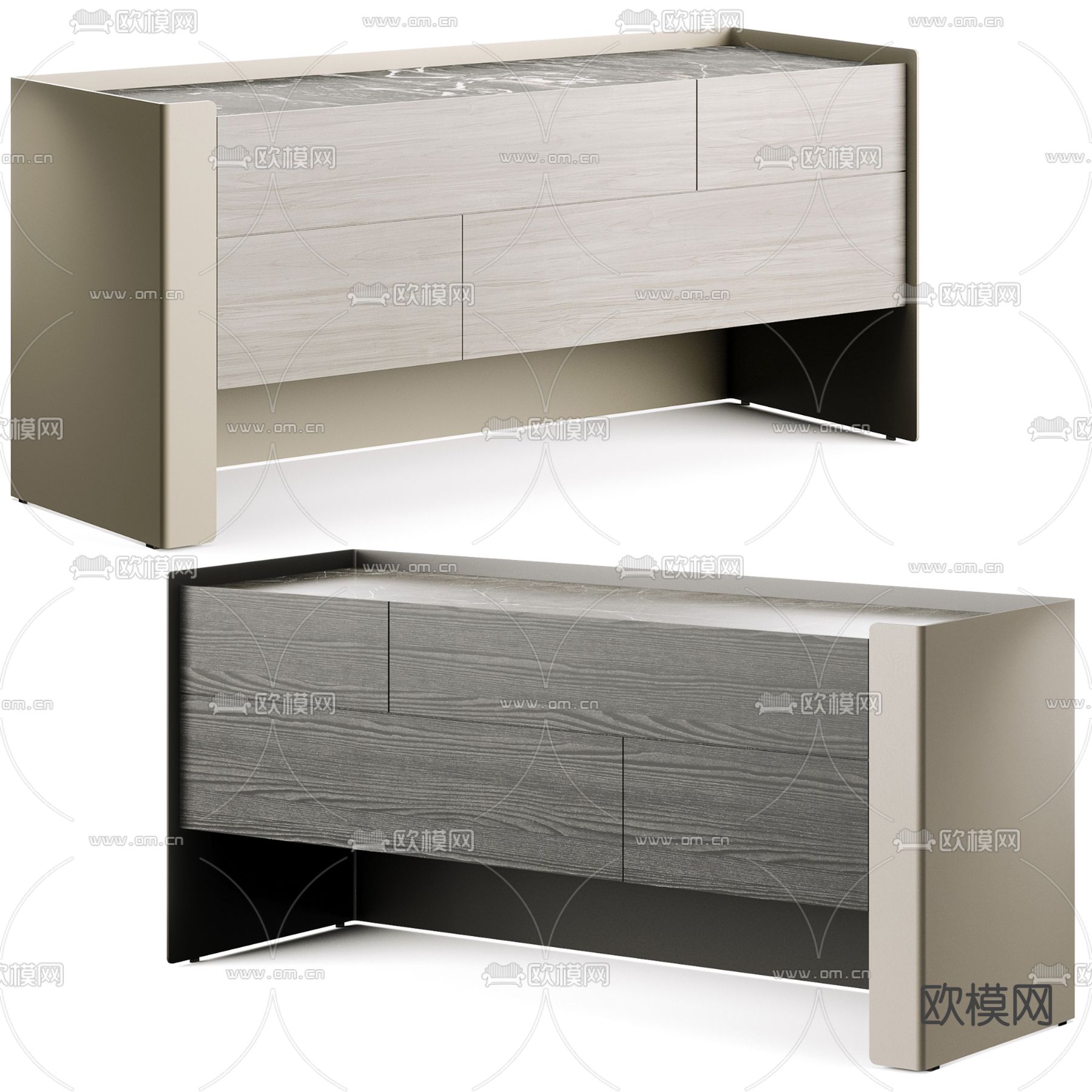 Poliform Chloe 玄关柜 端景柜3d模型下载（渲染图1）