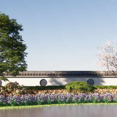  现代植物堆灌木花草su模型 