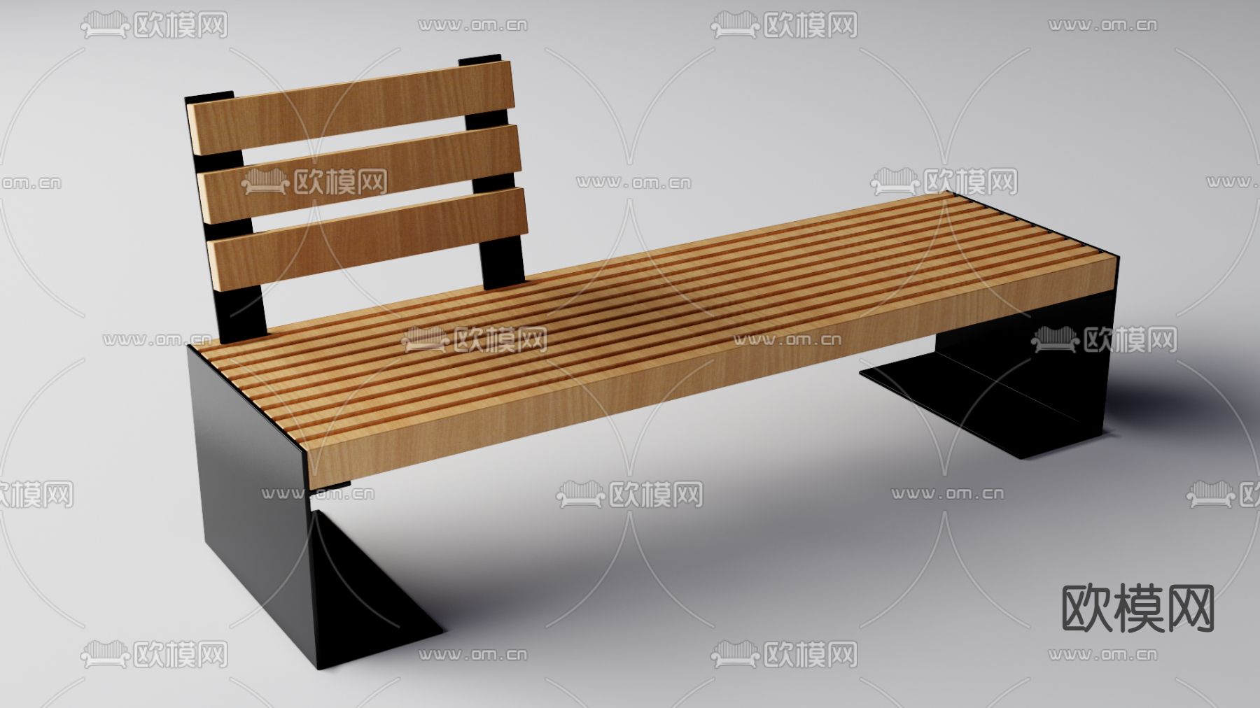 现代景观座椅su模型下载（渲染图1）