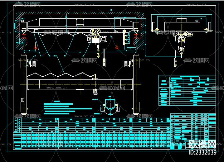 电动单梁起重机CAD节点大样下载