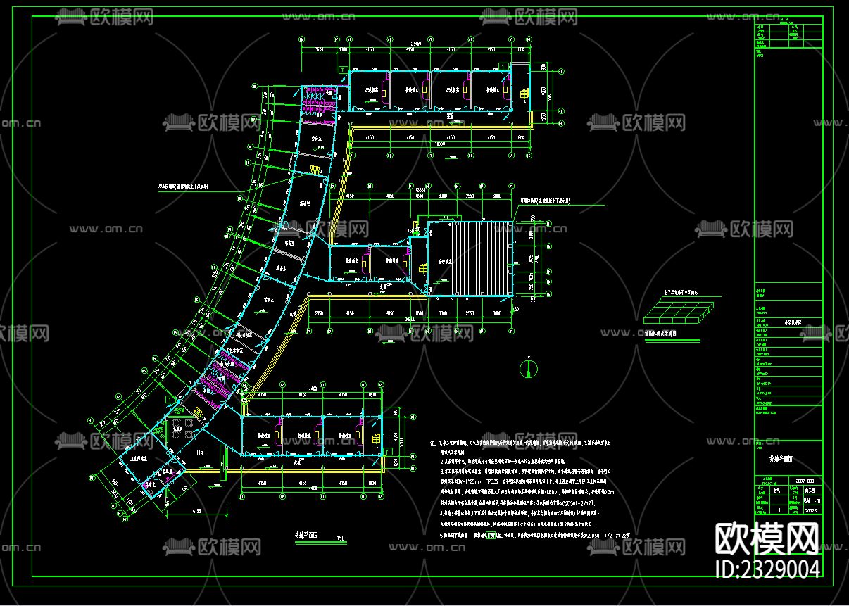 教学楼电气及弱电图纸全套CAD施工图下载（渲染图4）